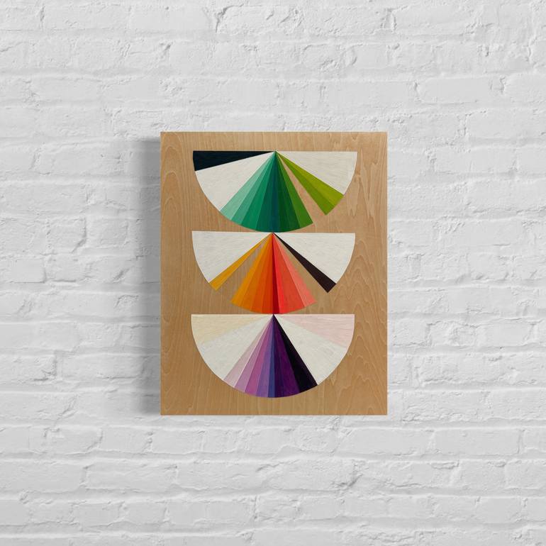 Original Color Field Painting Geometric Painting by Domenica Brockman