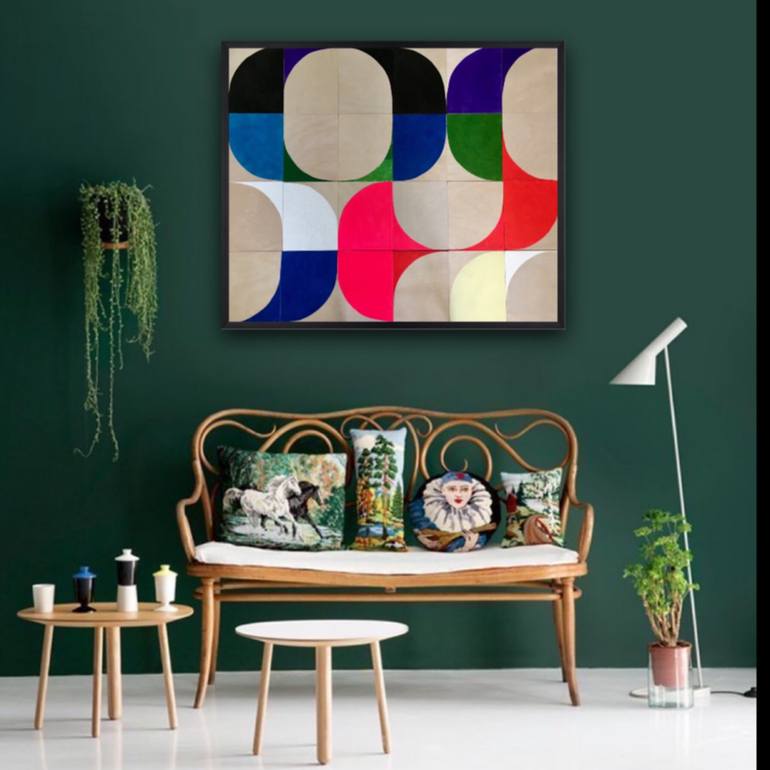 Original Geometric Painting by Domenica Brockman