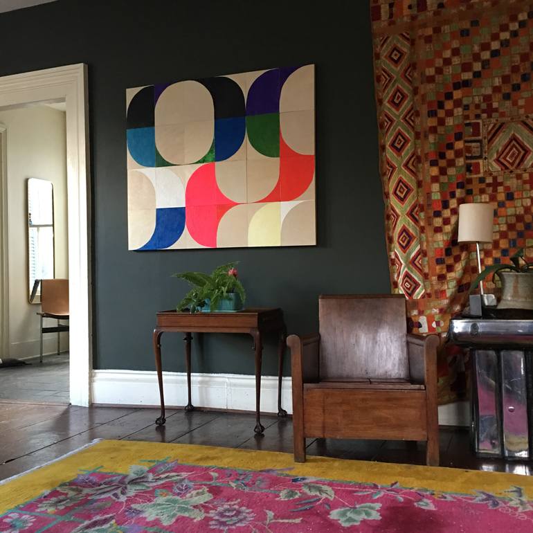 Original Geometric Painting by Domenica Brockman