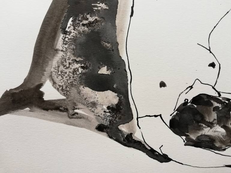 Original Figurative Nude Drawing by Jelena Djokic