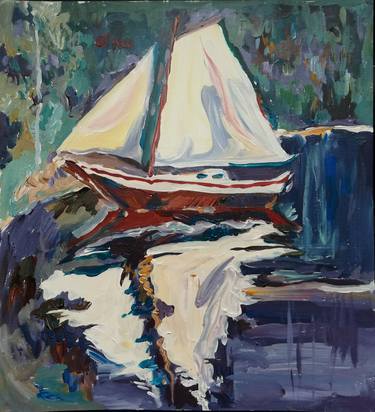 Original Boat Paintings by Jelena Djokic