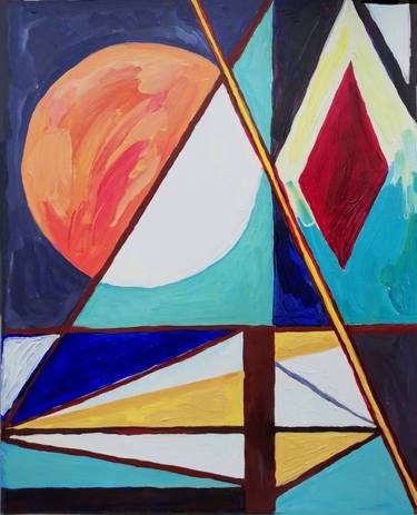 Print of Cubism Abstract Paintings by Jelena Djokic