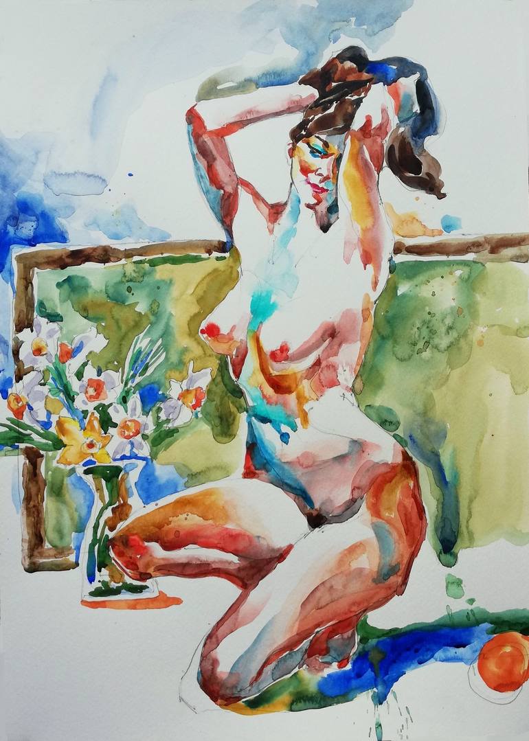 Print of Figurative Nude Paintings by Jelena Djokic