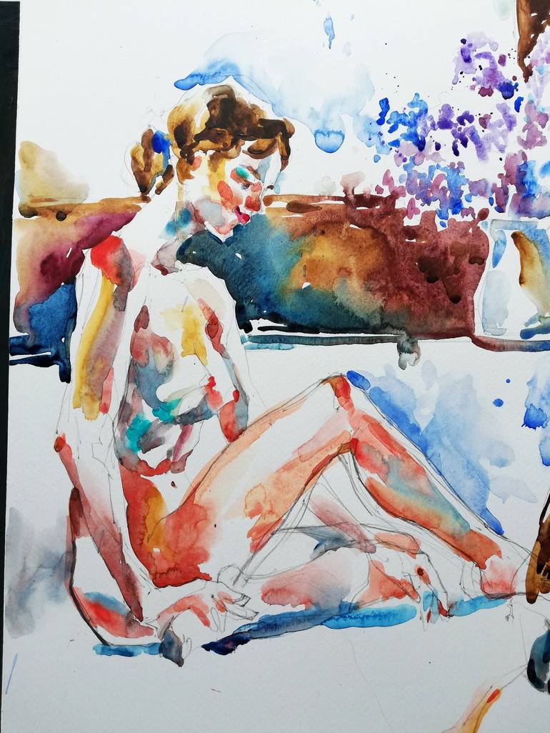 Original Nude Painting by Jelena Djokic