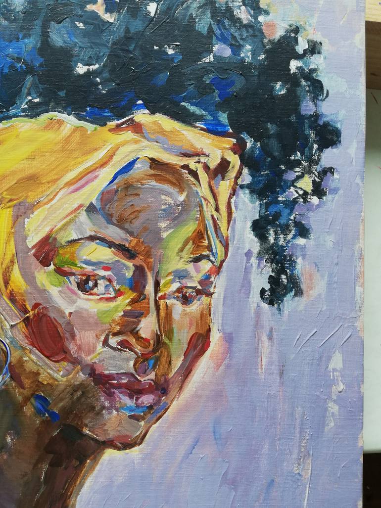 Original Impressionism People Painting by Jelena Djokic