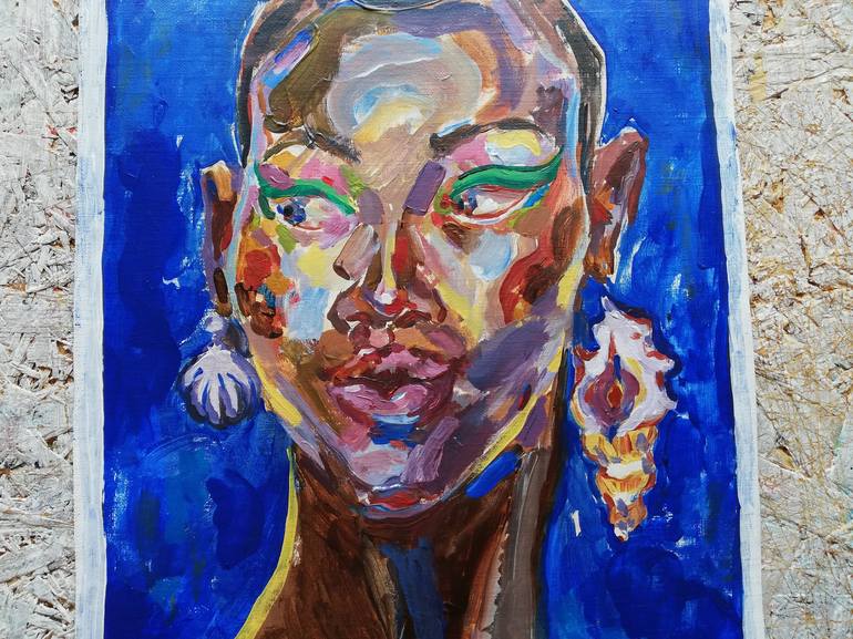 Original Impressionism Portrait Painting by Jelena Djokic