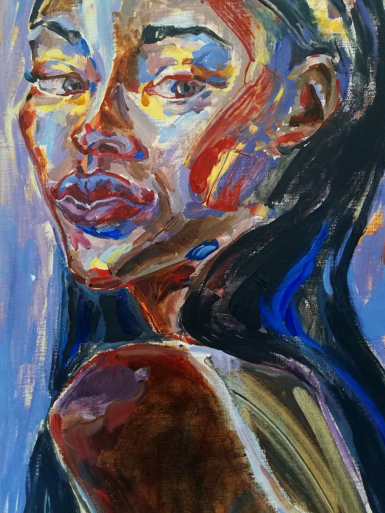 Original Impressionism Portrait Painting by Jelena Djokic