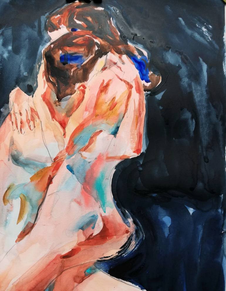 Original Impressionism Love Painting by Jelena Djokic