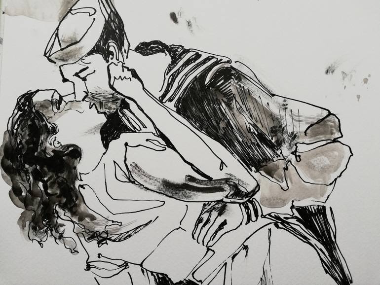 Original Expressionism Love Drawing by Jelena Djokic