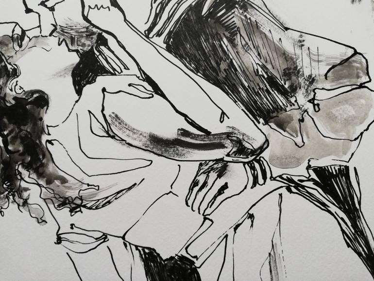 Original Expressionism Love Drawing by Jelena Djokic