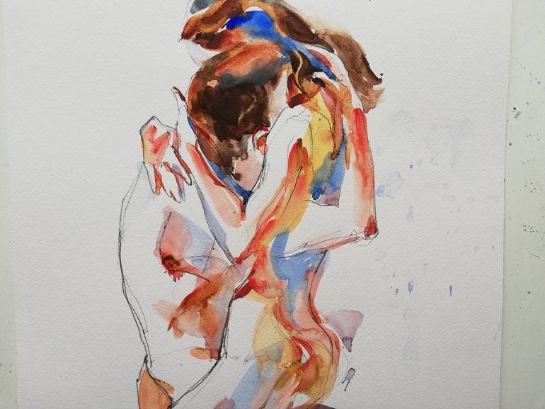 Original Figurative Love Painting by Jelena Djokic