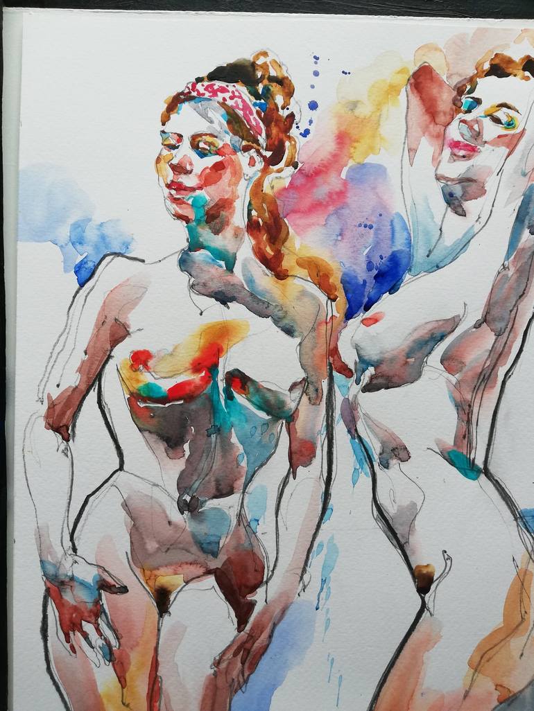 Original Nude Painting by Jelena Djokic