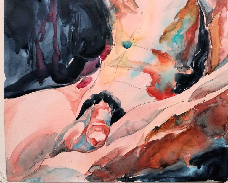 Original Figurative Nude Painting by Jelena Djokic