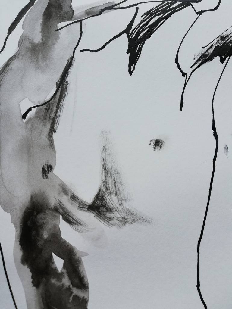 Original Black & White Erotic Drawing by Jelena Djokic