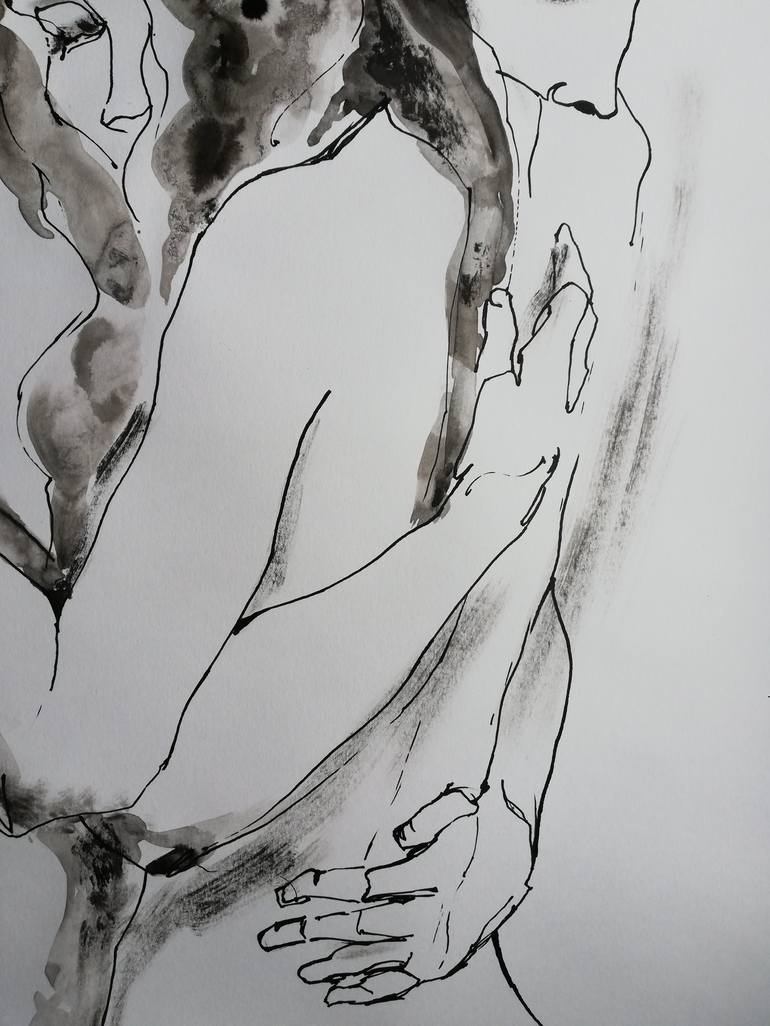 Original Nude Drawing by Jelena Djokic