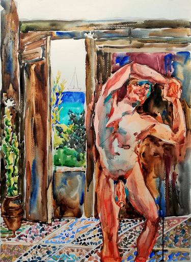 Print of Impressionism Erotic Paintings by Jelena Djokic