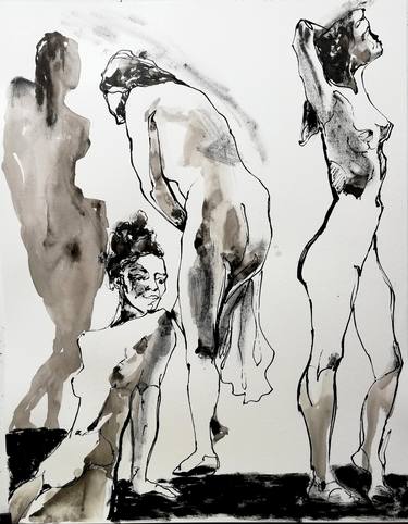 Original Figurative Nude Drawing by Jelena Djokic