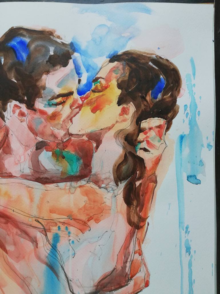 Original Impressionism Erotic Painting by Jelena Djokic