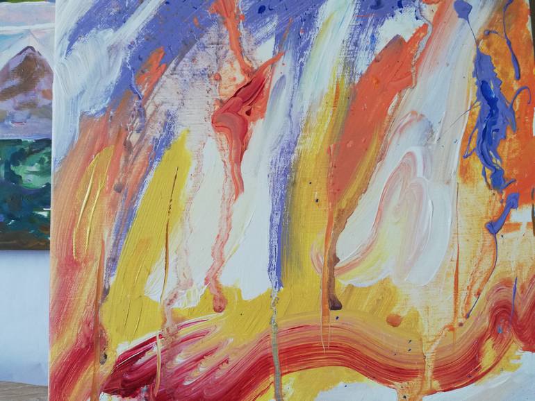 Original Abstract Expressionism Boat Painting by Jelena Djokic