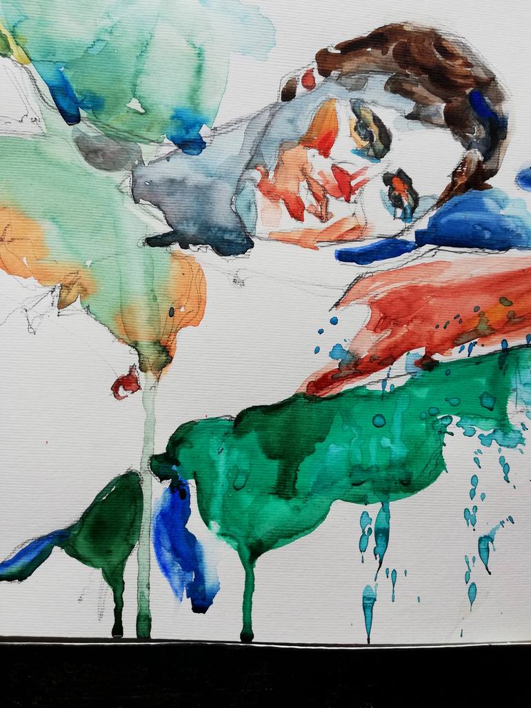 Original Impressionism Nude Painting by Jelena Djokic