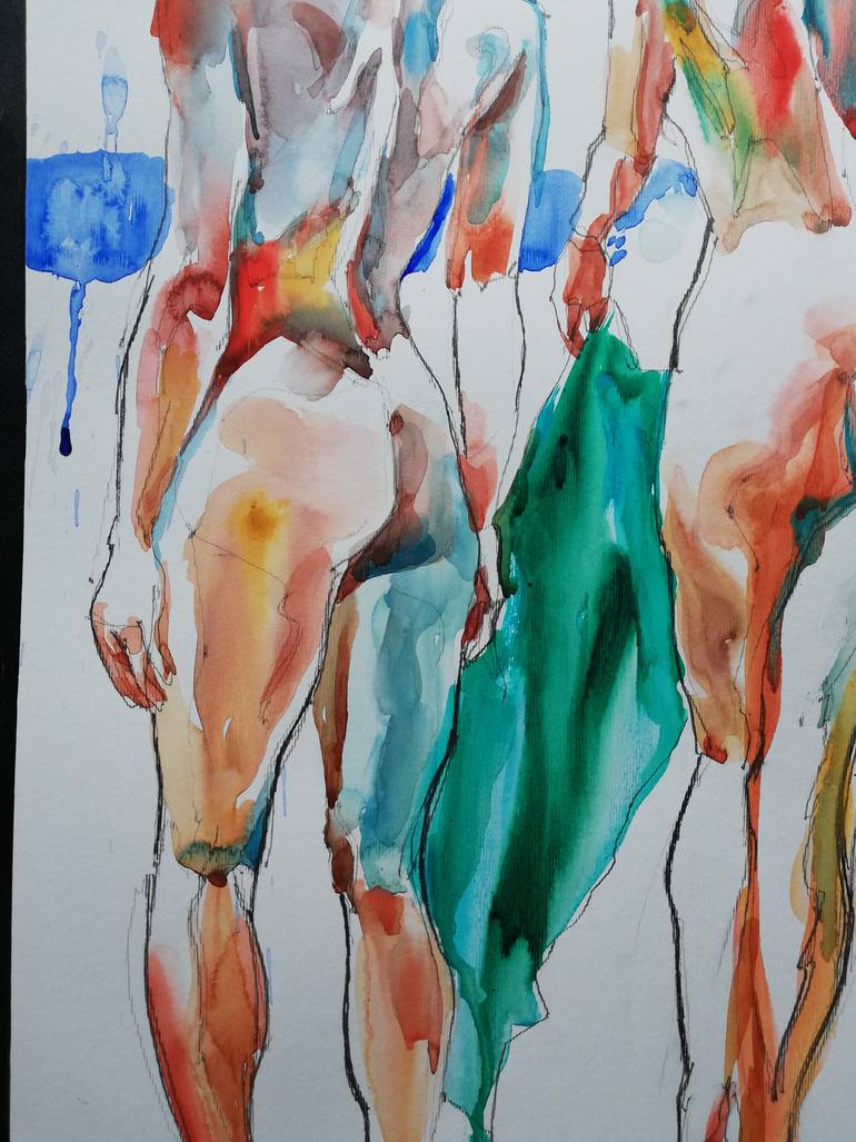Original Impressionism Nude Painting by Jelena Djokic