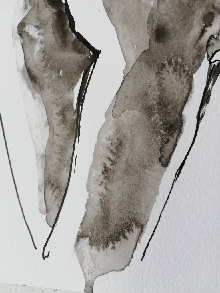 Original Impressionism Nude Drawing by Jelena Djokic