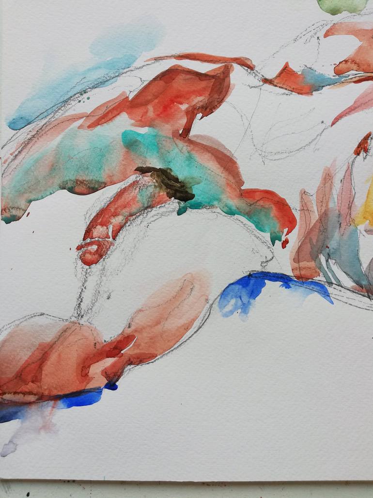 Original Impressionism Nude Painting by Jelena Djokic