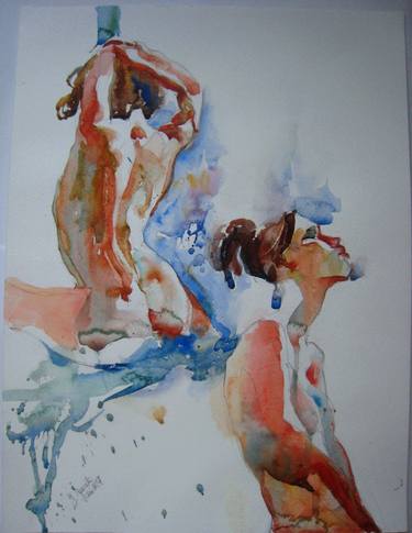 Original Expressionism Nude Paintings by Jelena Djokic