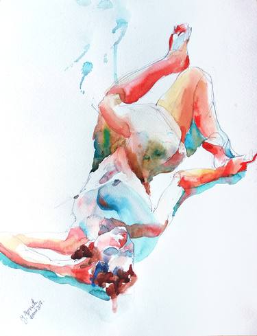 Original Expressionism Nude Paintings by Jelena Djokic