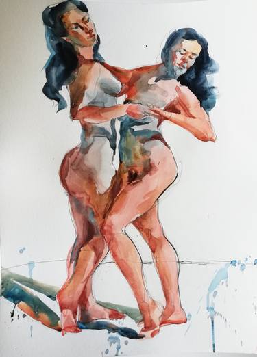 Original Expressionism Erotic Paintings by Jelena Djokic