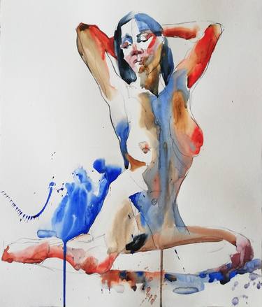 Original Expressionism Erotic Paintings by Jelena Djokic