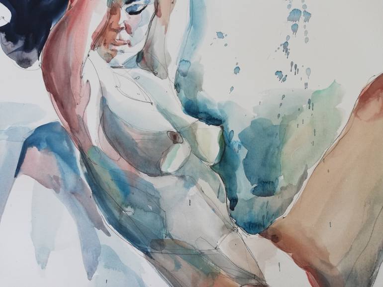 Original Figurative Nude Painting by Jelena Djokic