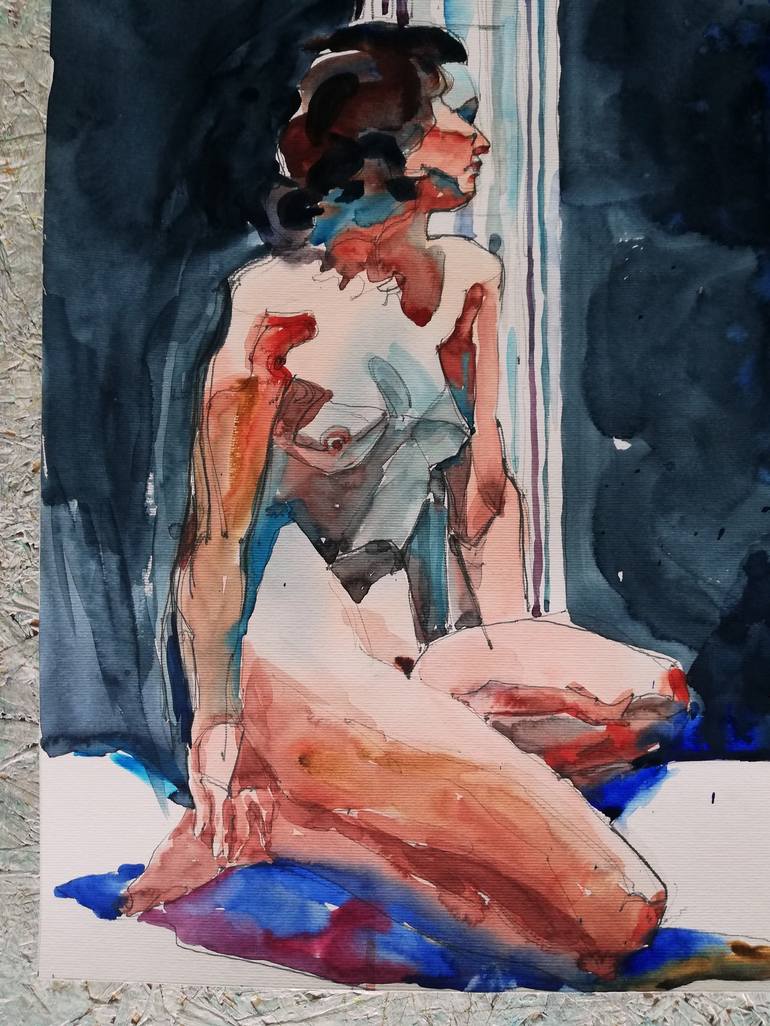 Original Figurative Nude Painting by Jelena Djokic