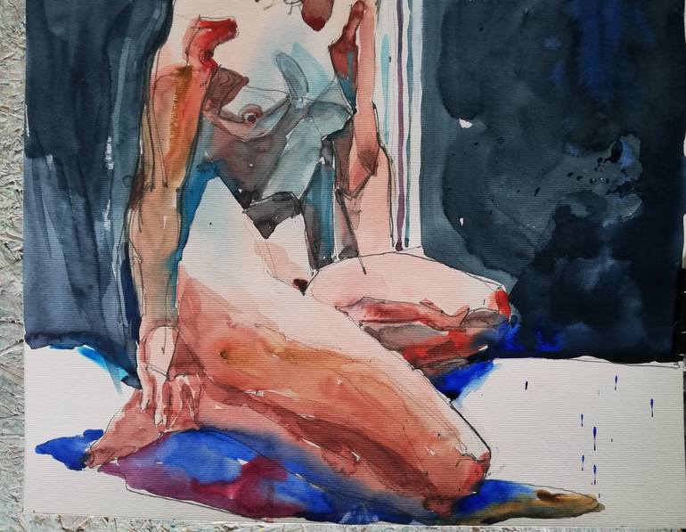 Original Figurative Nude Painting by Jelena Djokic