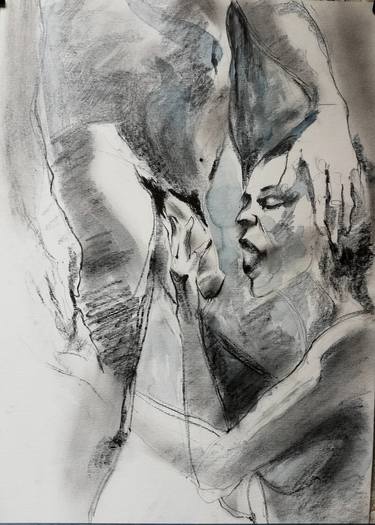 Original Expressionism Erotic Drawings by Jelena Djokic