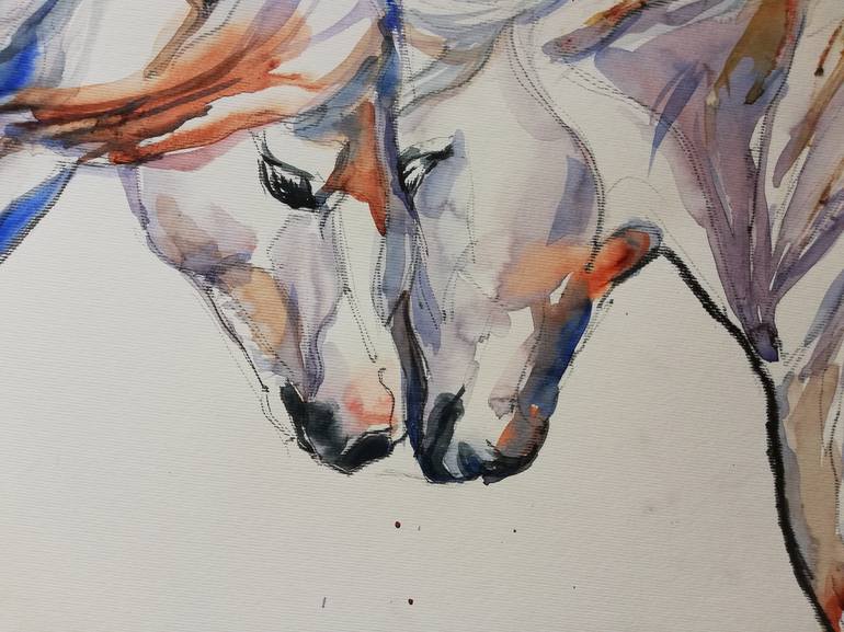 Original Expressionism Horse Painting by Jelena Djokic