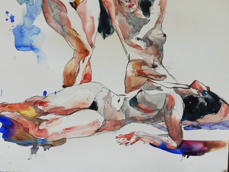 Original Figurative Nude Painting by Jelena Djokic