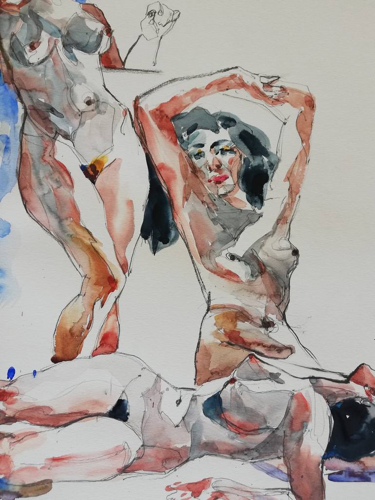 Original Figurative Nude Painting by Jelena Djokic