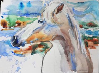 Original Impressionism Horse Paintings by Jelena Djokic