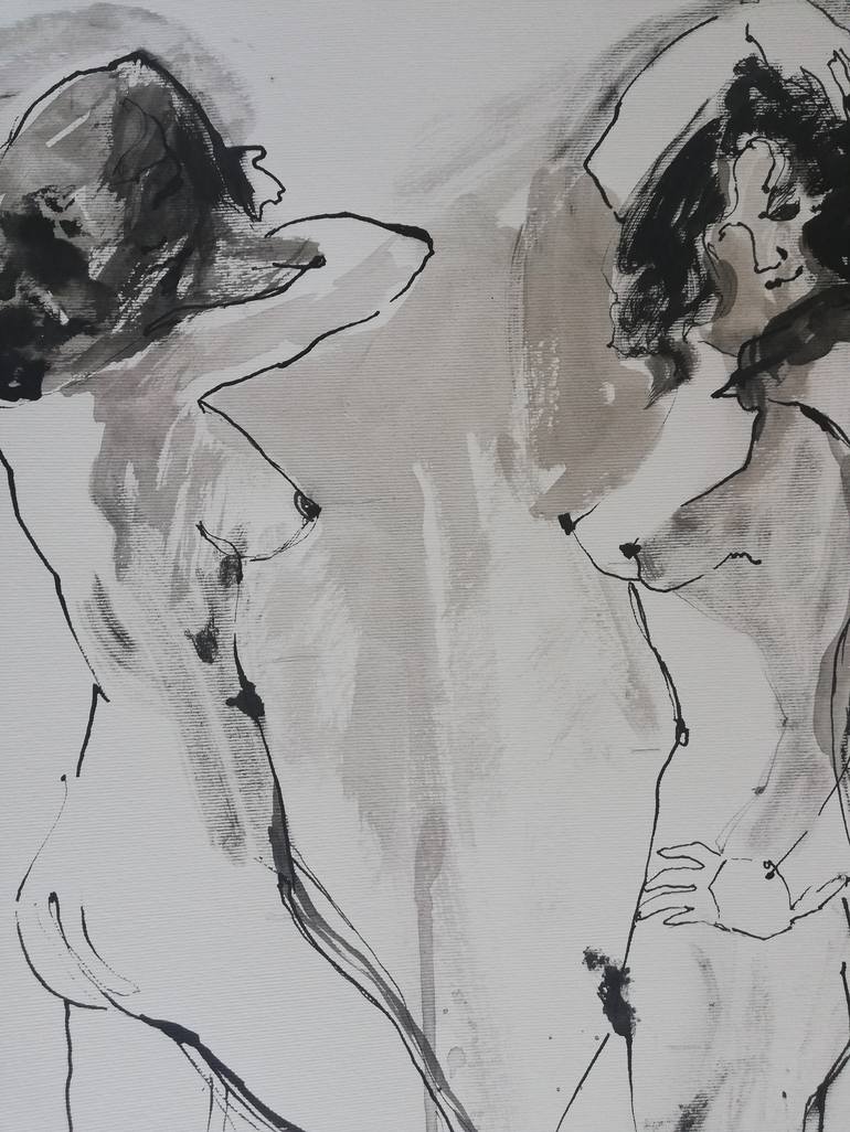 Original Nude Drawing by Jelena Djokic