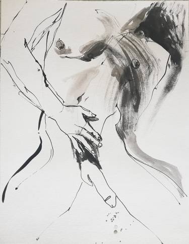 Original Expressionism Erotic Drawings by Jelena Djokic