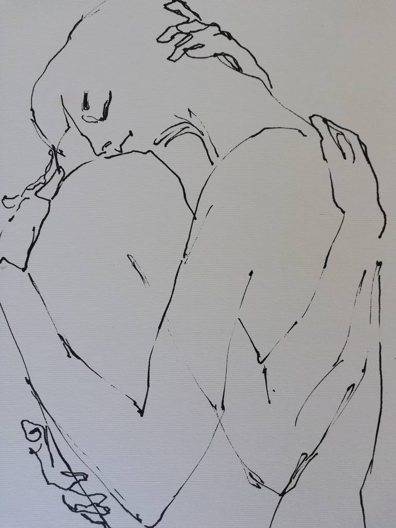 Original Expressionism Love Drawing by Jelena Djokic