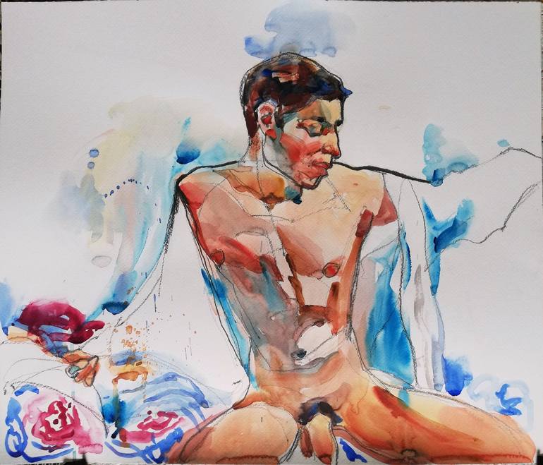 Original Expressionism Nude Paintings by Jelena Djokic