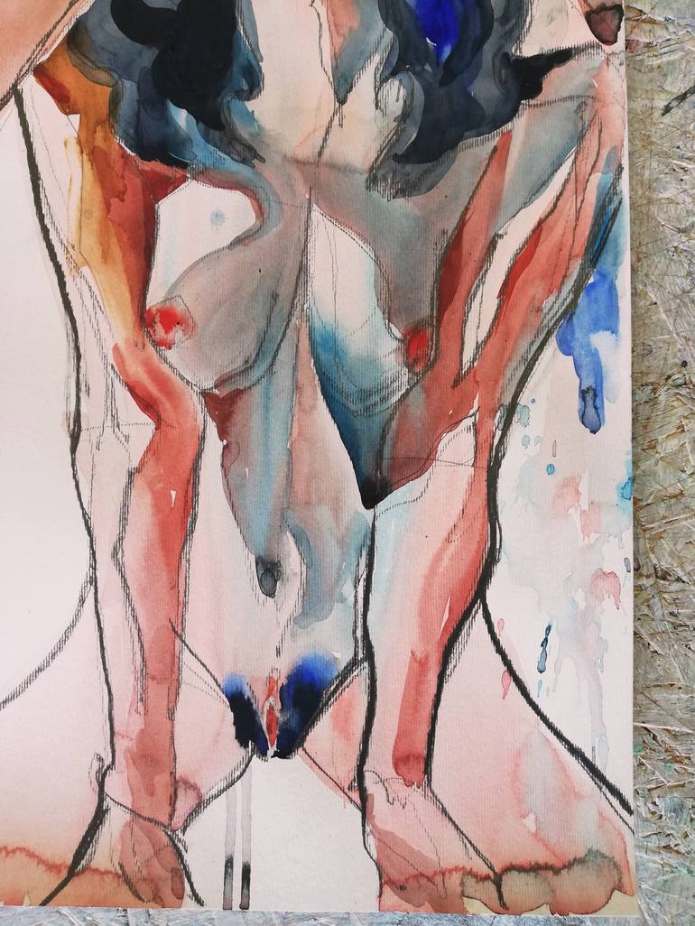 Original Figurative Erotic Painting by Jelena Djokic