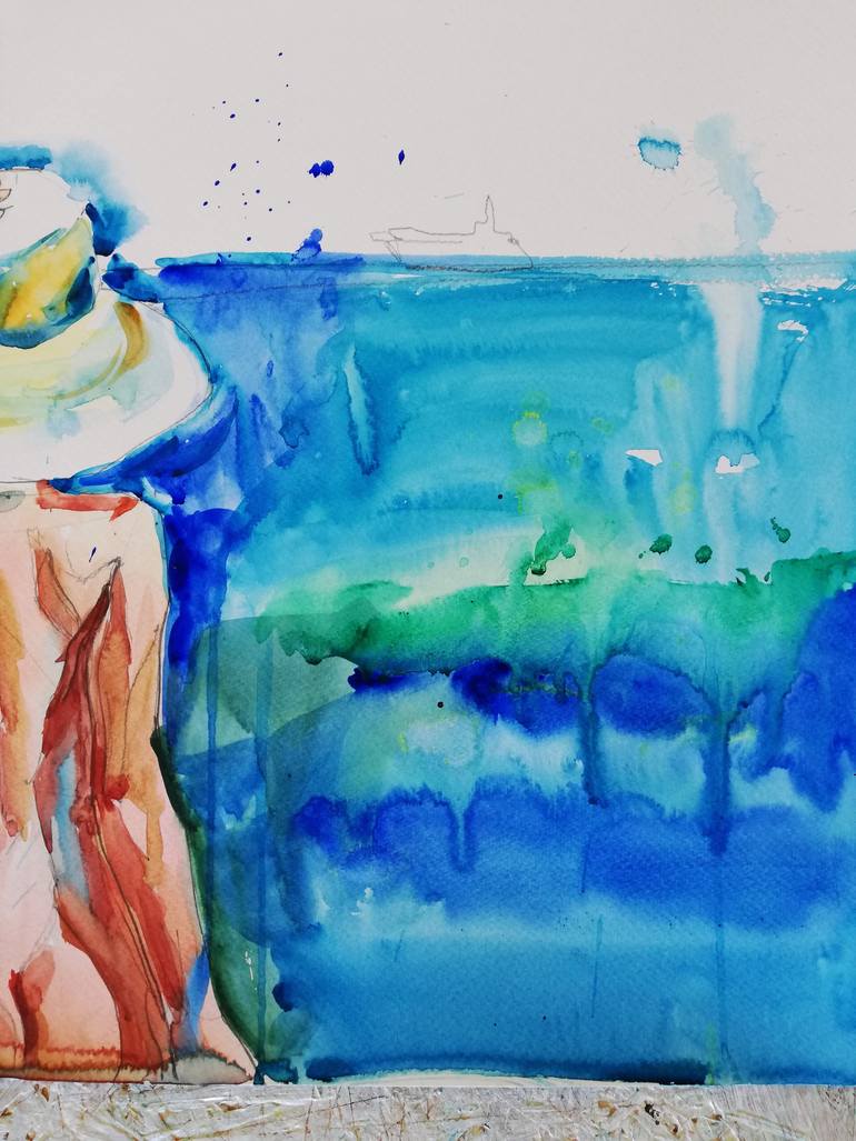 Original Expressionism Nude Painting by Jelena Djokic