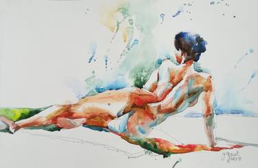 Print of Expressionism Nude Paintings by Jelena Djokic