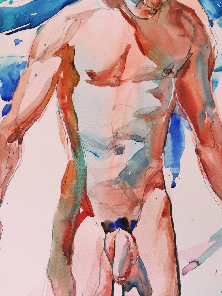 Original Figurative Nude Painting by Jelena Djokic