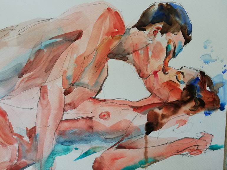 Original Figurative Erotic Painting by Jelena Djokic