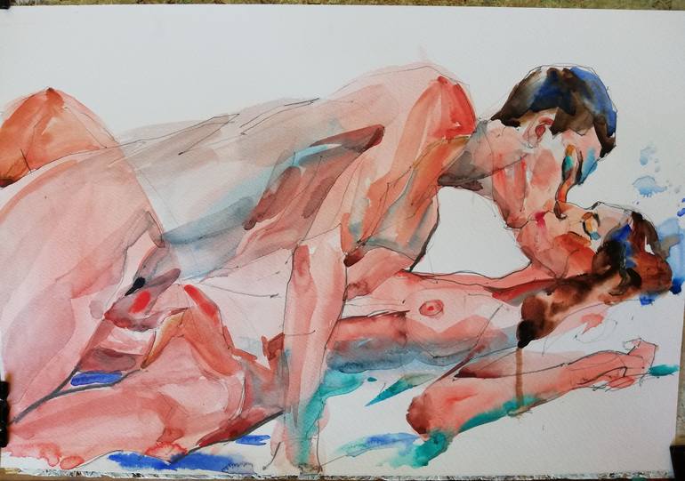 Original Figurative Erotic Painting by Jelena Djokic