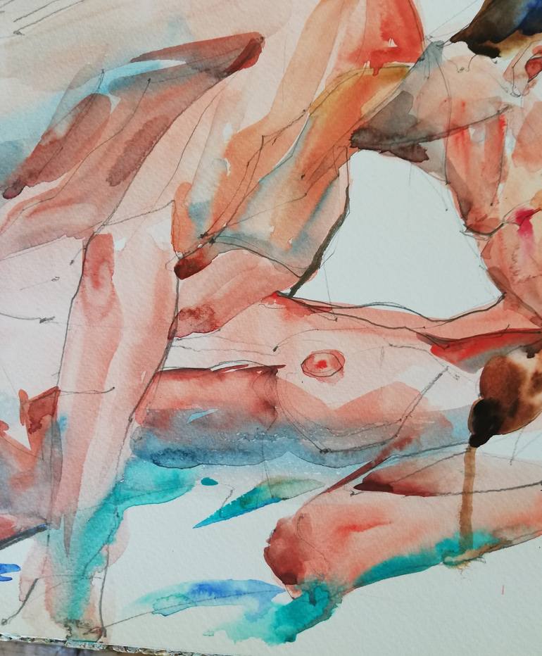 Original Figurative Erotic Painting by Jelena Djokic